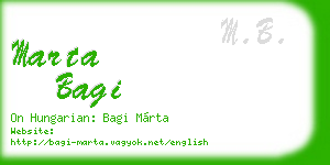 marta bagi business card