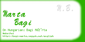 marta bagi business card